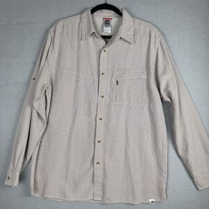 Vintage The North Face Button Plaid Long Sleeve Shirt Mens L Brown Red Gorpcore